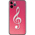 Pink Glitter Music Note iPhone 11 Pro Skin
